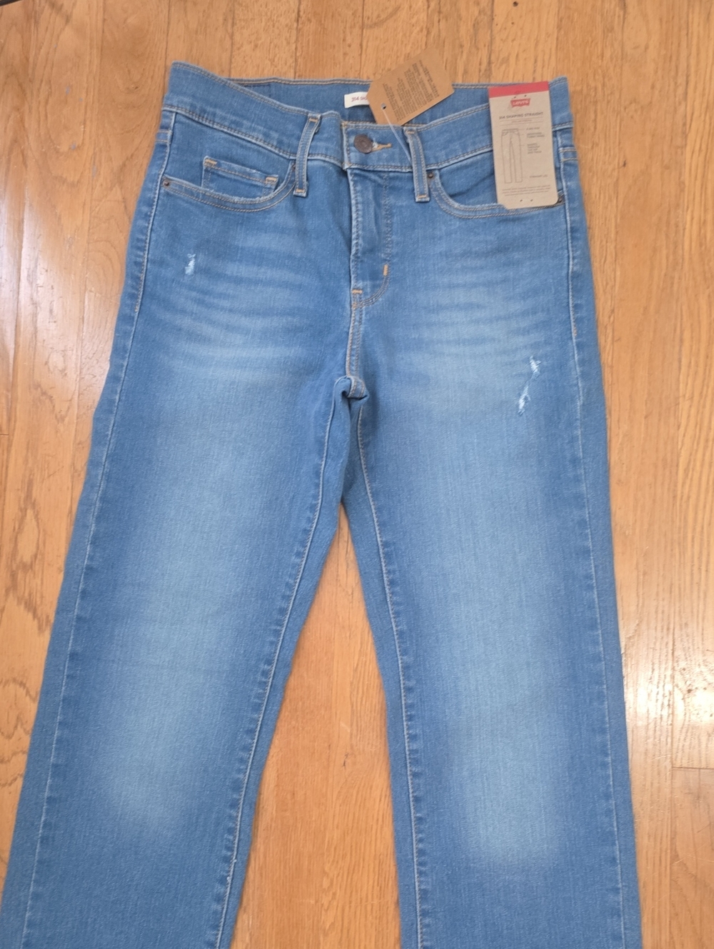 LEVI'S BRAND 314 SHAPING STRAIGHT WOMEN'S BLUE JEANS SIZE 26x32
